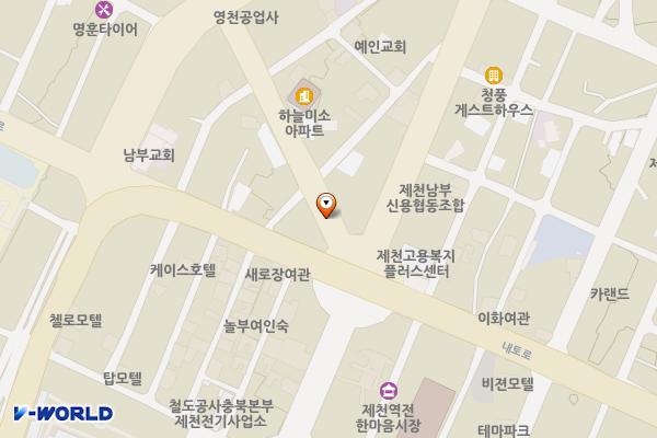 역전교차로 위치 지도 — 충청북도 제천시 영천동 506