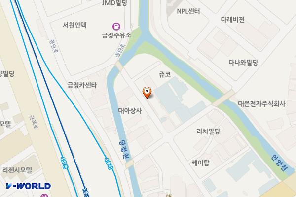 한국기계전기전자시험연구원 군포본부 위치 지도 — 경기도 군포시 흥안대로27번길 22