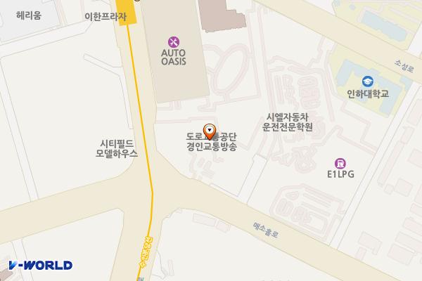한국도로교통공단 경인교통방송 위치 지도 — 인천광역시 미추홀구 매소홀로 251