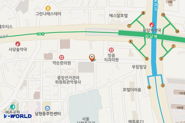 남현소공원 공영주차장 위치 지도 — 서울특별시 관악구 남현1길 28