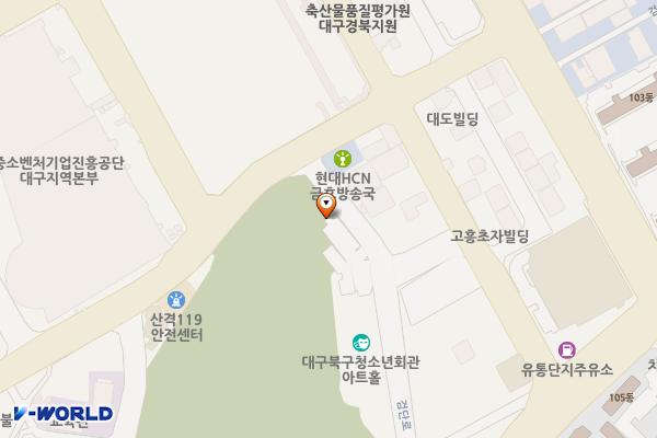 대구북구청소년회관주차장 위치 지도 — 대구광역시 북구 검단로 71-17