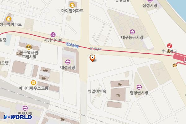 칠성공영주차장 위치 지도 — 대구광역시 북구 칠성남로 196
