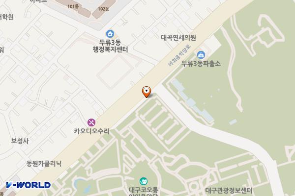 두류공원4공영주차장(두류테니스장 맞은편) 위치 지도 — 대구광역시 달서구 두류동 597-3