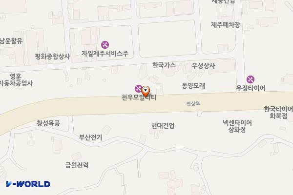 천우모빌리티 제주 위치 지도 — 제주특별자치도 제주시 연삼로 759