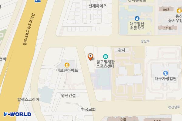 대구시각장애인복지관 위치 지도 — 대구광역시 달서구 달구벌대로291길 100