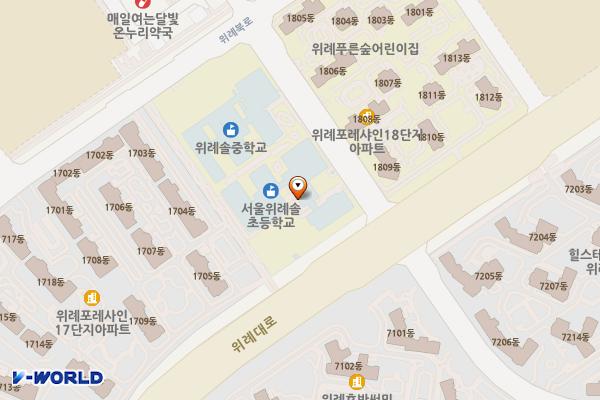 서울위례솔초등학교 위치 지도 — 서울특별시 송파구 위례북로2길 12