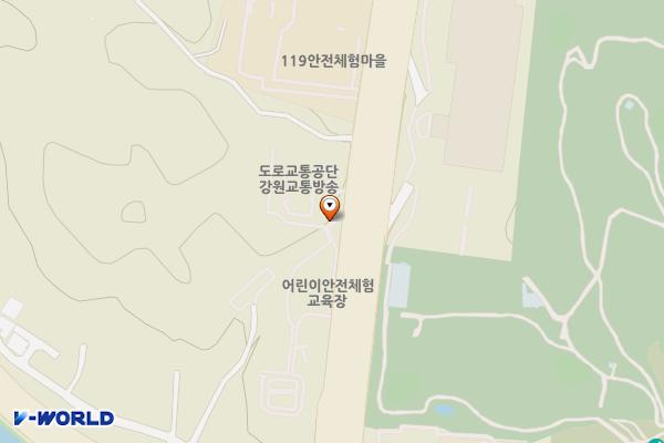 한국도로교통공단 강원교통방송 위치 지도 — 강원특별자치도 원주시 동부순환로 183