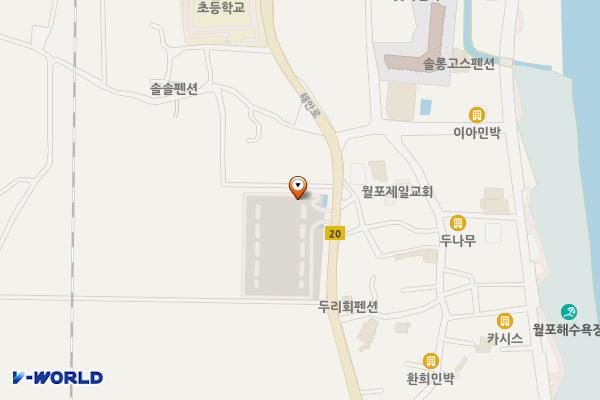 월포해수욕장공영주차장 위치 지도 — 경상북도 포항시 북구 청하면 용두리 159-2