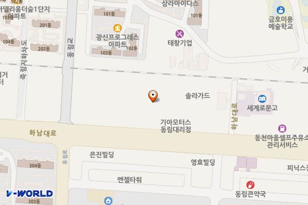 엔제리너스 광주동림DT점 위치 지도 — 전남광주통합특별시 북구 하남대로 669