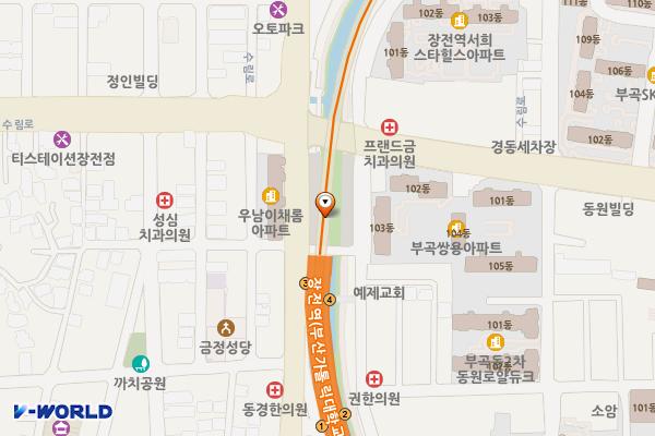장전역 공영주차장 위치 지도 — 부산광역시 금정구 장전온천천로 144