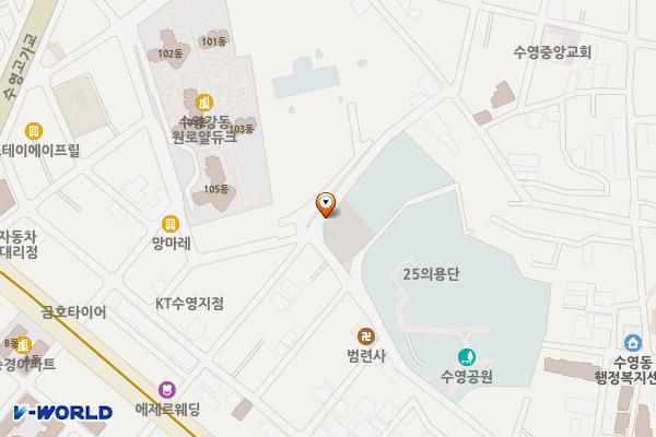 부산수영사적공원부설주차장 위치 지도 — 부산광역시 수영구 연수로379번길 42