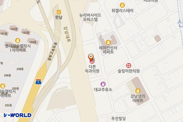 포르쉐 HPC데스티네이션 신사스퀘어 위치 지도 — 서울특별시 강남구 강남대로 652