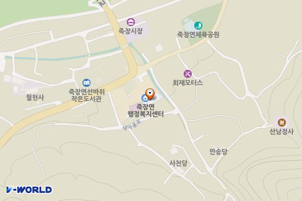 죽장면행정복지센터 위치 지도 — 경상북도 포항시 북구 죽장면 새마을로 3610