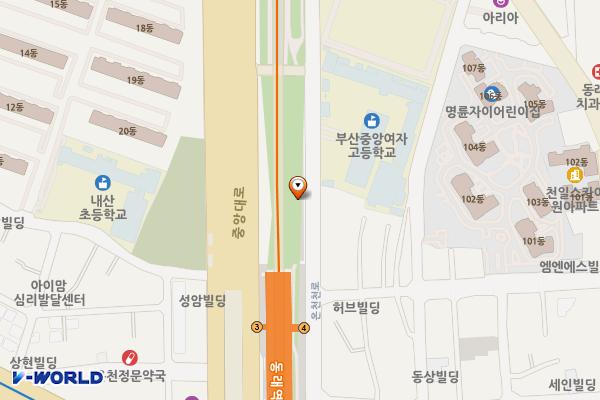동래역 공영주차장 위치 지도 — 부산광역시 동래구 중앙대로 1342