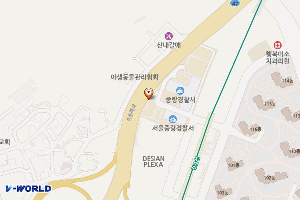 중랑경찰서 위치 지도 — 서울특별시 중랑구 신내역로3길 40-10