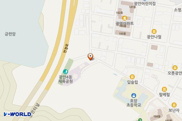 호암골 공영주차장 위치 지도 — 부산광역시 수영구 광안동 1149