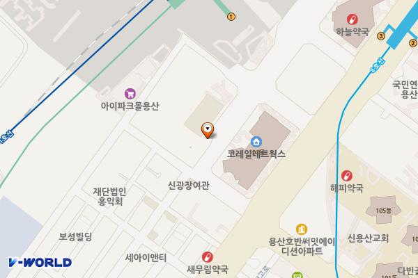 나인트리프리미어로카우스호텔 서울 용산 지하4층 위치 지도 — 서울특별시 용산구 한강대로23길 25