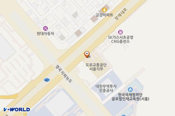 한국도로교통공단 서울지부 위치 지도 — 서울특별시 서초구 양재대로 242