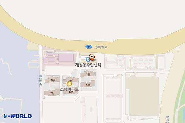 제철동행정복지센터 위치 지도 — 경상북도 포항시 남구 인덕로 79