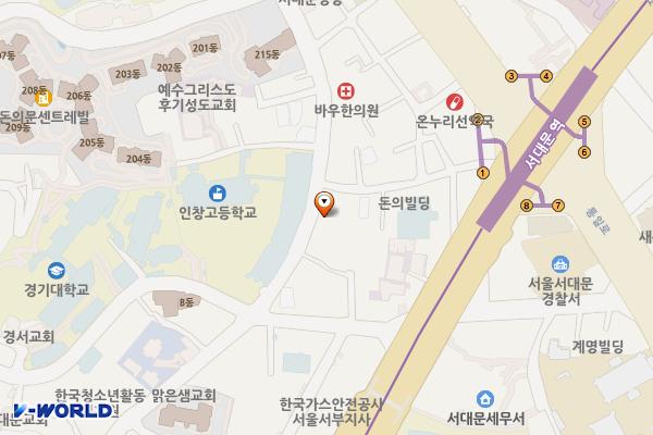 충현동공영주차장 위치 지도 — 서울특별시 서대문구 경기대로 72