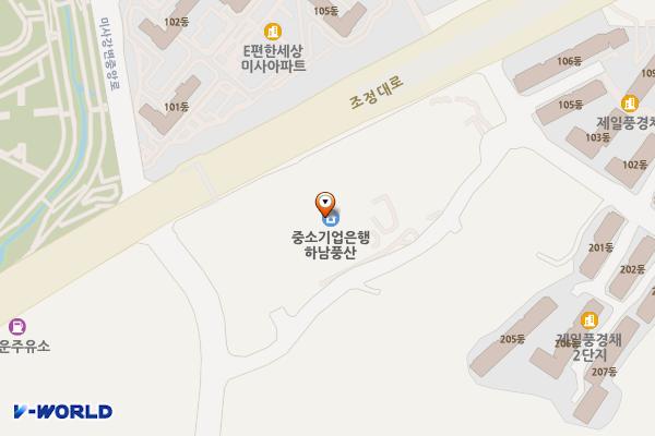 아이테코하남지식산업센터 오렌지존 B3 위치 지도 — 경기도 하남시 조정대로 150