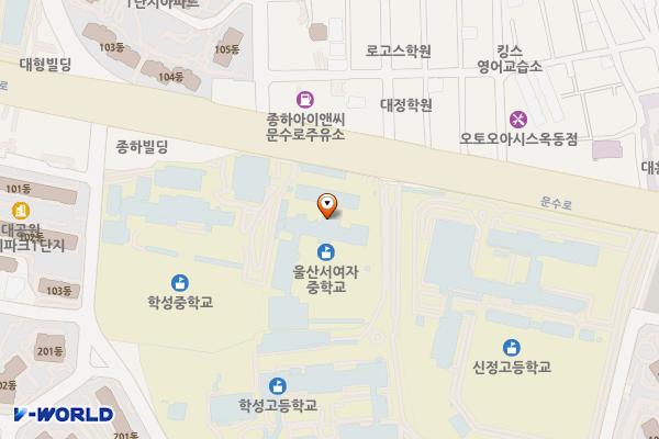 울산서여자중학교 위치 지도 — 울산광역시 남구 문수로 432