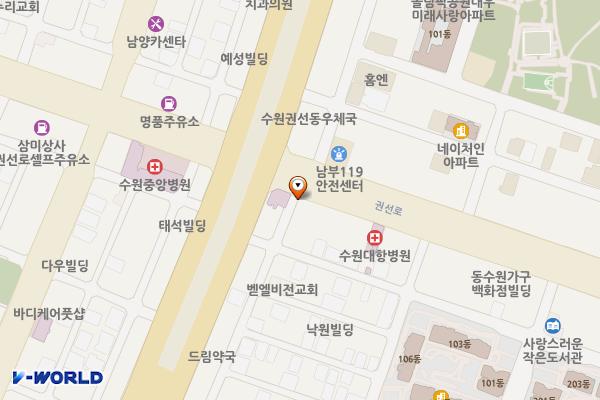 티스테이션 권선점 위치 지도 — 경기도 수원시 권선구 권선로668번길 3