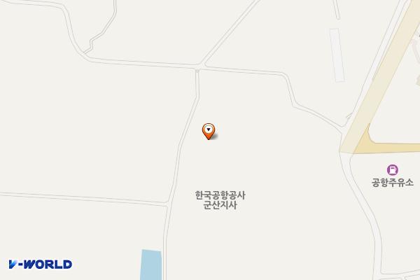 군산공항주차장 위치 지도 — 전북특별자치도 군산시 옥서면 산동길 2