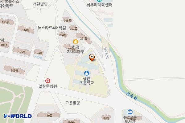 상안초등학교 위치 지도 — 울산광역시 북구 천곡남로 59