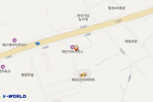 기아오토큐태안기아서비스 위치 지도 — 충청남도 태안군 태안읍 서해로 2068-16