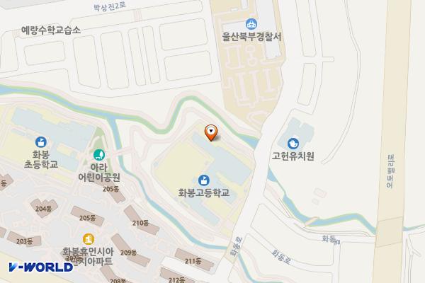 화봉고등학교 위치 지도 — 울산광역시 북구 화동로 47