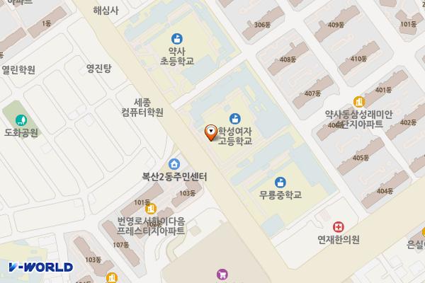 학성여자고등학교 위치 지도 — 울산광역시 중구 화합로 466