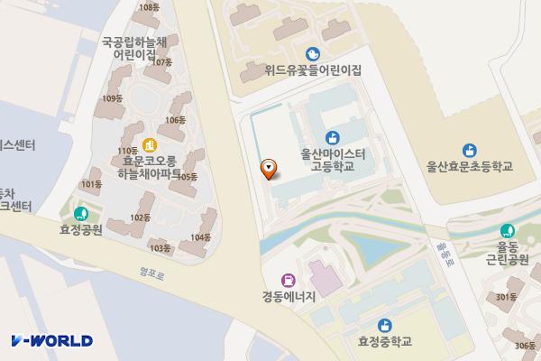 울산마이스터고등학교 위치 지도 — 울산광역시 북구 율동6길 7