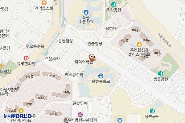 옥현중학교 위치 지도 — 울산광역시 남구 문수로75번길 18