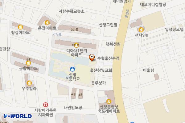 신정초등학교 위치 지도 — 울산광역시 남구 봉월로67번길 16