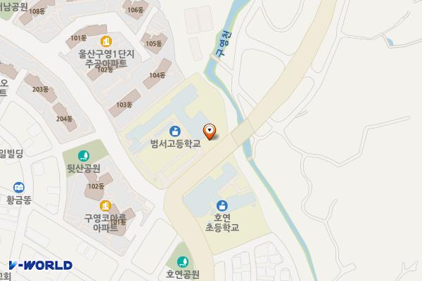범서고등학교 위치 지도 — 울산광역시 울주군 범서읍 대리로 69