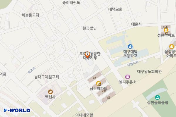 한국도로교통공단 대구지부 위치 지도 — 대구광역시 남구 대명서로 31