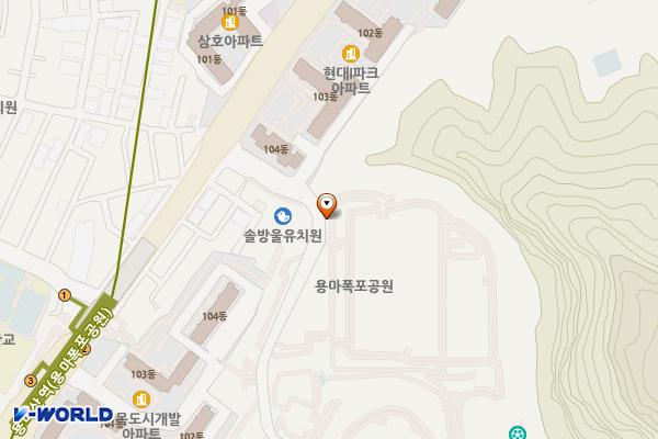 중랑용마폭포공원공영주차장 위치 지도 — 서울특별시 중랑구 용마산로 250-12