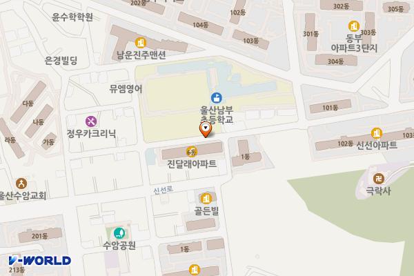 (250510까지공사)울산남부초등학교 위치 지도 — 울산광역시 남구 야음로 11