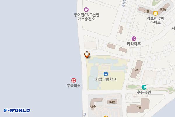 화암고등학교 위치 지도 — 울산광역시 동구 화암7길 55