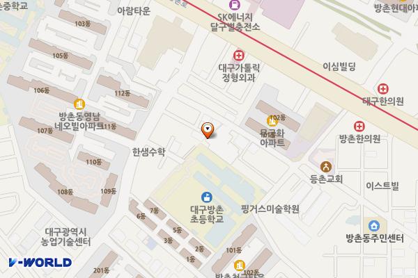 방촌공영주차장 위치 지도 — 대구광역시 동구 동촌로42길 19-12