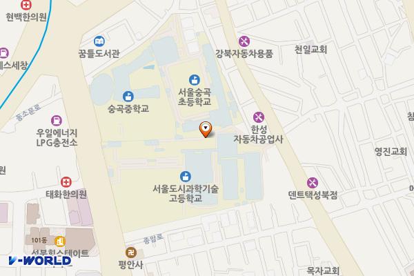 서울도시과학기술고등학교 위치 지도 — 서울특별시 성북구 종암로 196