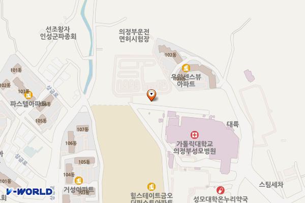 한국도로교통공단 의정부운전면허시험장 위치 지도 — 경기도 의정부시 금오로109번길 55