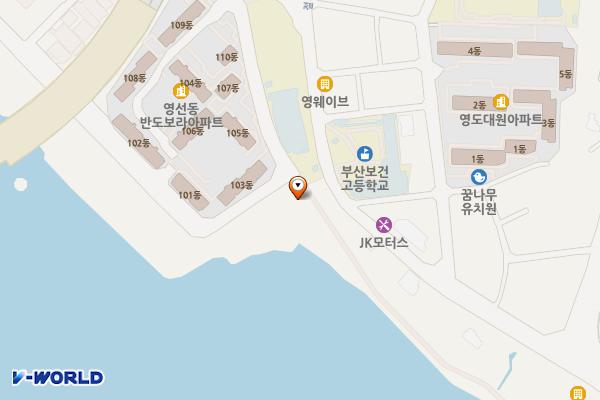 절영해안산책로앞 위치 지도 — 부산광역시 영도구 해안산책길 52