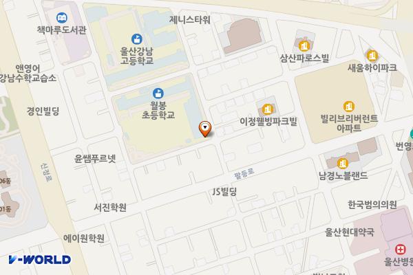 월봉초등학교 위치 지도 — 울산광역시 남구 팔등로 115