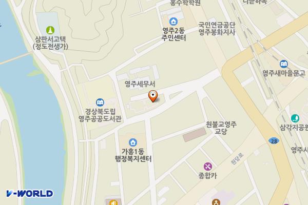 영주세무서 위치 지도 — 경상북도 영주시 중앙로 15