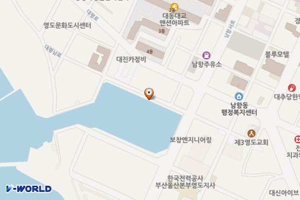 토토볼링장앞 위치 지도 — 부산광역시 영도구 대평남로 7