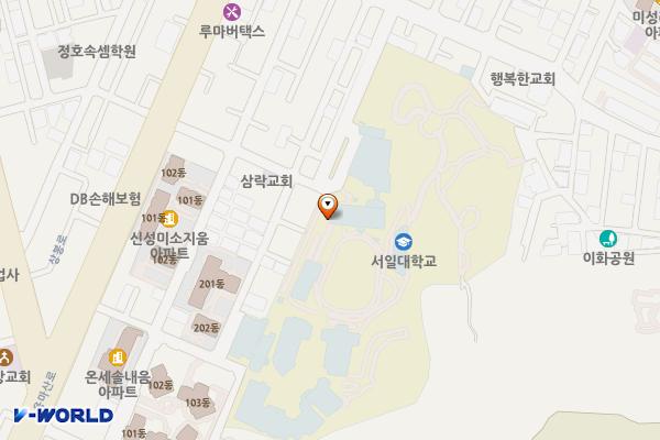 서일대학교 지하2층 위치 지도 — 서울특별시 중랑구 용마산로90길 28-9