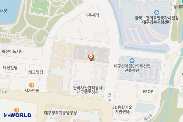 나라키움 대구통합청사 위치 지도 — 대구광역시 동구 이노밸리로 345