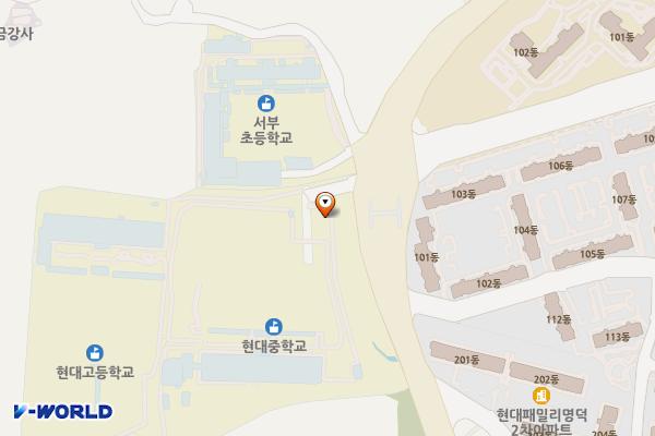 현대중학교 위치 지도 — 울산광역시 동구 봉수로 453